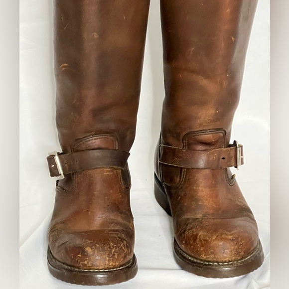 Vintage Chippewa Brown Snake Leather Boots With Buckle Straps Women’s - Picture 3 of 16